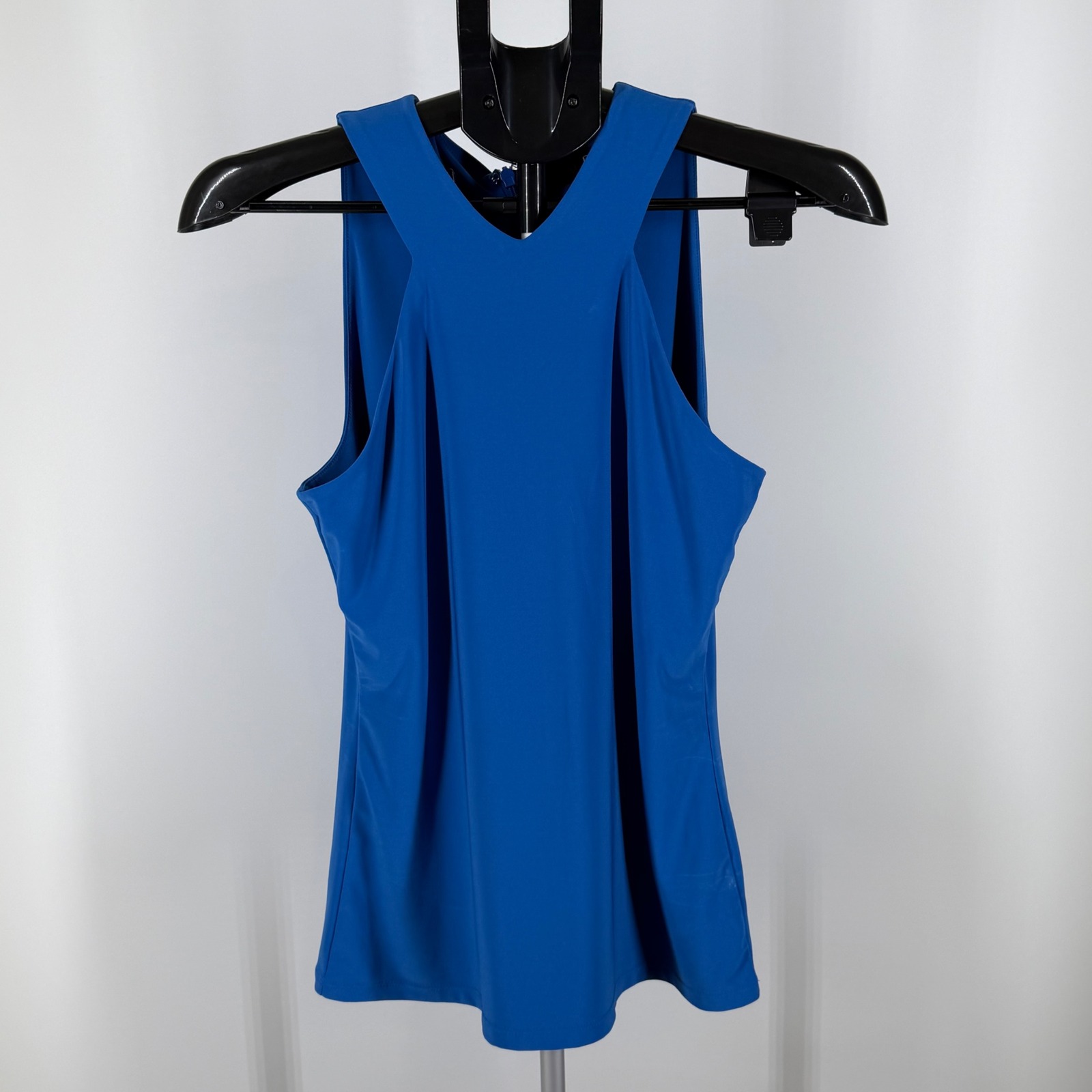 Lauren Ralph Lauren Royal Blue Crossover Neck Sleeveless Top Blouse S
